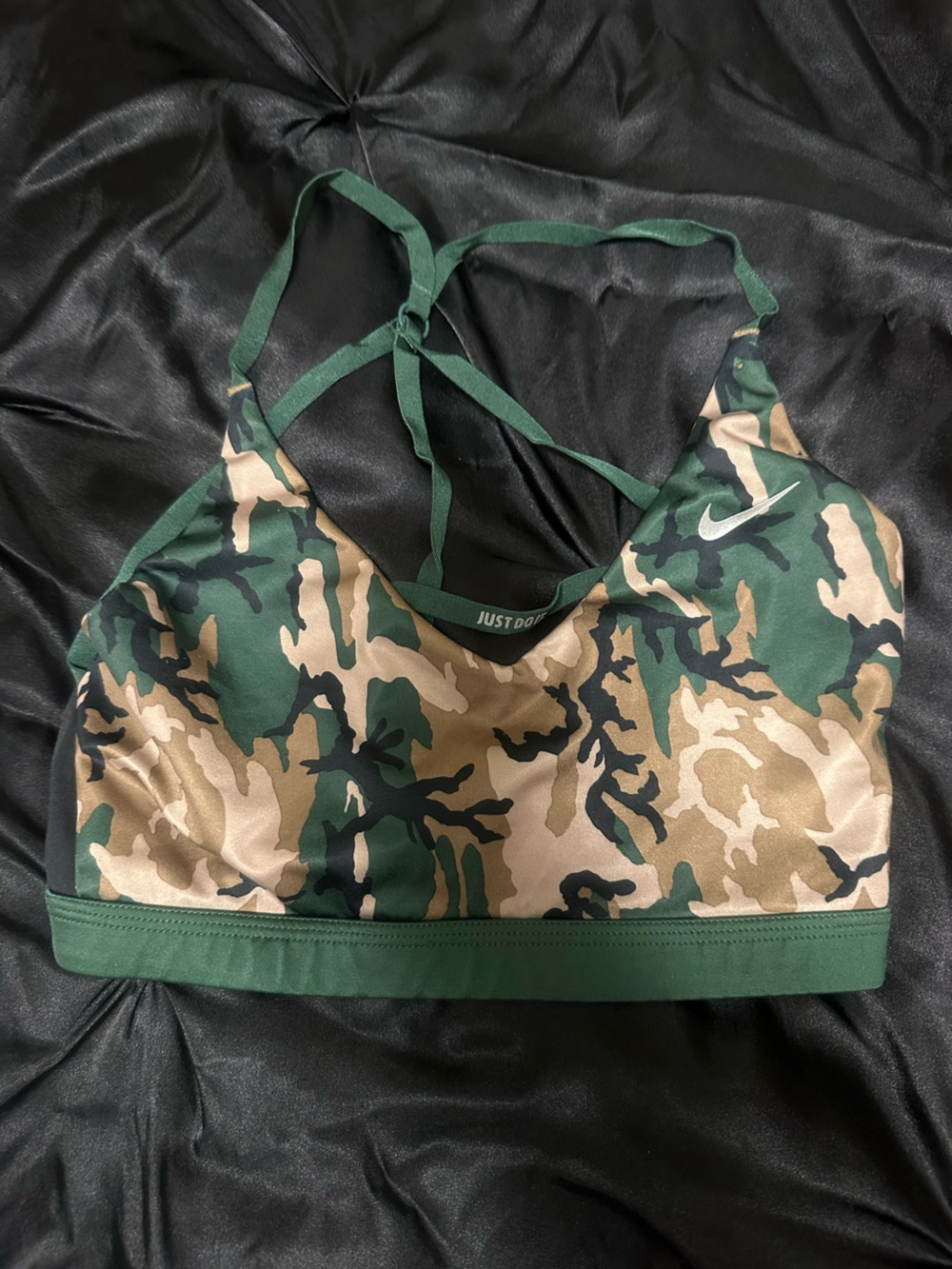 Nike camo sports bra size M